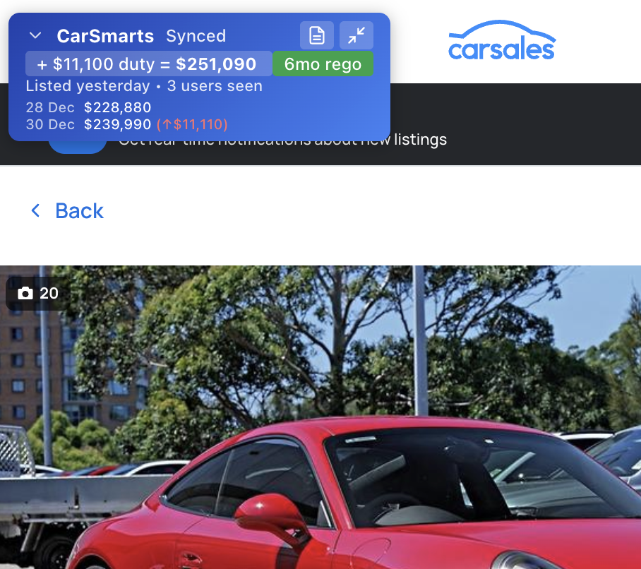 Price increase detection
